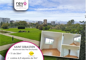 appartement à la vente -   44230  SAINT SEBASTIEN SUR LOIRE, surface 33,33 m2 vente appartement - GAR049766